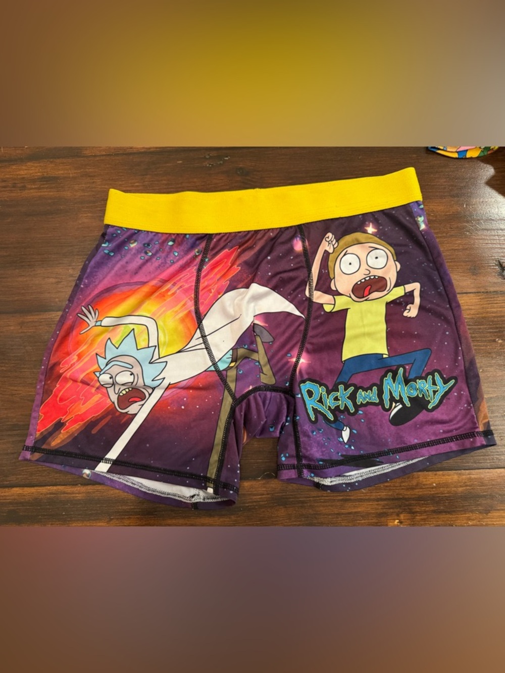 Crazy Rick and Morty Crisp Clear Graphics Script Waistband Colorful Boxers Men's